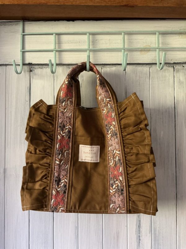 インド刺繍リボンのトートバッグ