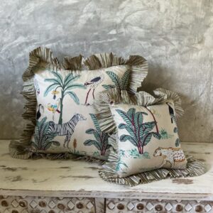 ジャングル柄クッションカバー