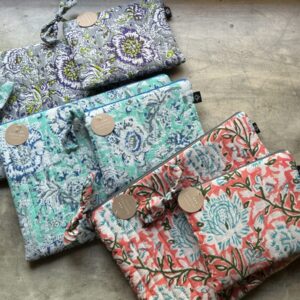 キルト🧵フラットポーチ